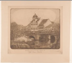 O edifício de escritórios da Firma Sluyters & Co. Kali Besar Batavia (título original no objeto)