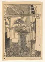 Interior do Noorderkerk em Hoorn
