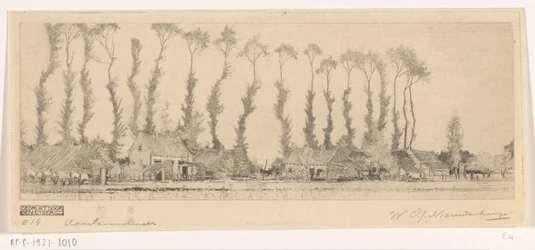 Fila de árvores atrás de casas no Haarlemmermeer
No Haarlemmermeer (título original)
