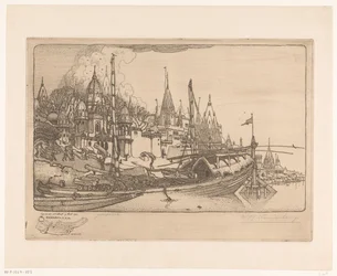 Navio com lenha nas margens do Ganges em Benares
Navio com lenha, Benares (título original)