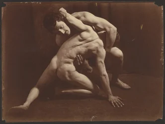 Lutadores, c.1885-1905 (impressão em gelatina e prata)