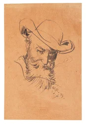 Autorretrato com chapéu, 1894.