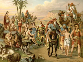 Joseph é vendido por seus irmãos (lito a cores)