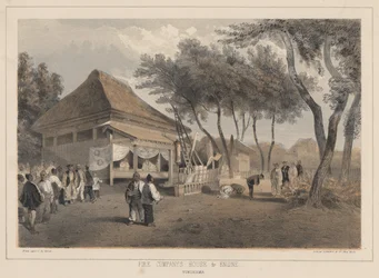 Casa da empresa de fogo e motor, Yokuhama, 1855