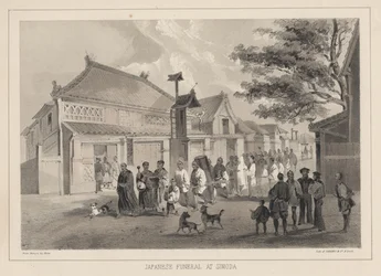 Funeral japonês em Simoda, 1855