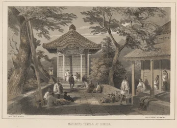 Templo dos navegantes em Simoda, 1855