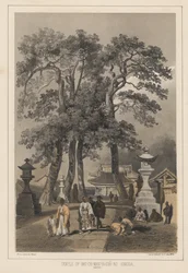Templo do Chapéu-Chi-Homem-Ya-Chu-Ro, Simoda (Sintoo), 1855