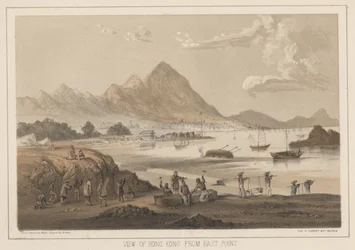 Vista de Hong Kong a partir de East Point, 1855
