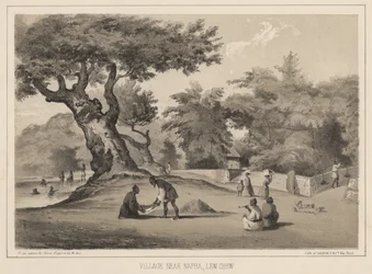 Vila perto de Napha, Lew Chew, 1855