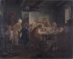 Collegium Politicum. De The Political Tinker, Ato I, Cena 2, de Ludvig Holberg.