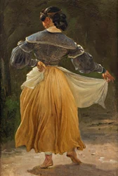 Mulher romana dançante, antes de 1838 (óleo sobre cartão)