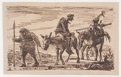 O maltratado Dom Quixote é levado para casa