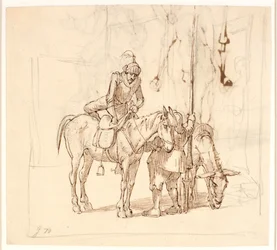 Dom Quixote monta seu cavalo