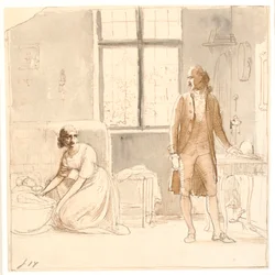 Goethe com a viúva em Roma
