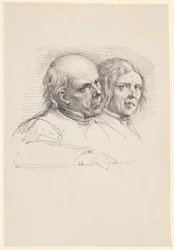 Estudo de retrato de dois agricultores suecos
