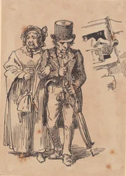 Casal de idosos caminhando