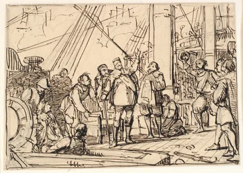 Rascunho para a pintura em Chr. Capela do 4.º em Roskilde "Chr. 4. sobre a Trindade"