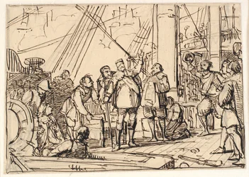 Rascunho para a pintura em Chr. Capela do 4.º em Roskilde "Chr. 4. sobre a Trindade"