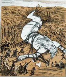 Padre Reno, caricatura da ocupação do Ruhr pelos franceses, de 