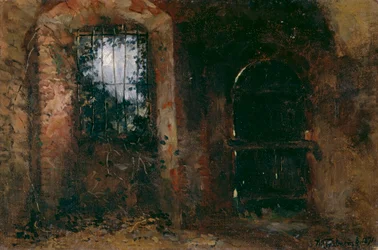 Janela da adega no Castelo de Heidelberg
