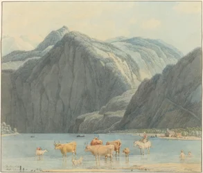 Königsee com as falésias de St. Bartholomëe