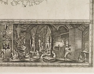 As minas de sal de Wieliczka, perto de Cracóvia, produziam cerca de um terço do rendimento dos reis polacos ... (gravura)