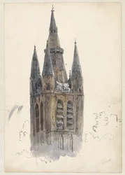 Torre da igreja em Delft