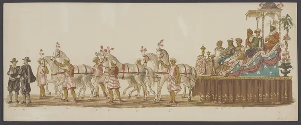 Procissão delft de 1862, sexto grupo
Fourth Lustrum of the Royal Academy at Delft - Ao. 1862 - Desfile com fantasia (título da série sobre o objecto)