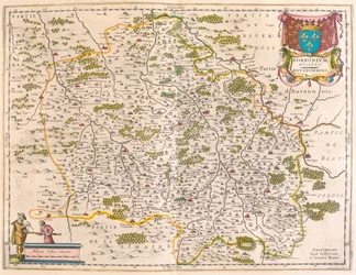 Berri, Nivernois, Borbonnois, em "Theatrum Orbis Terrarum, sive Atlas Novus" de Willem Blaeu, Amesterdão