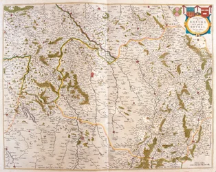 Champagne - Cambresis - Picardie- Normandie e Bretagne, em "Theatrum Orbis Terrarum, sive Atlas Novus" de Willem Blaeu, Amesterdão