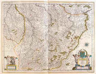 Champagne, em "Theatrum Orbis Terrarum, sive Atlas Novus" de Willem Blaeu, Amesterdão