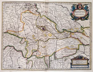 Ducado de Mântua, mapa de Willem Blaeu (1571-1638), Itália