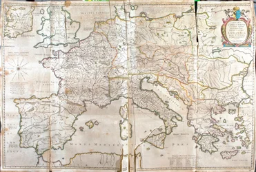 Europa e Ásia Ocidental, em "Theatrum Orbis Terrarum, sive Atlas Novus" de Willem Blaeu, Amesterdão