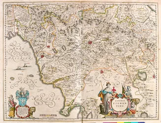 Florença, Itália, em "Theatrum Orbis Terrarum, sive Atlas Novus" de Willem Blaeu, Amesterdão