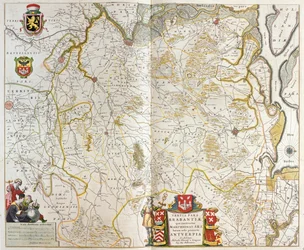 Alemanha, Bélgica e França, em "Theatrum Orbis Terrarum, sive Atlas Novus" de Willem Blaeu, Amesterdão