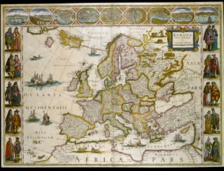Mapa da Europa. (gravura