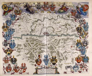 Mapa da Alemanha, c.1644-1645