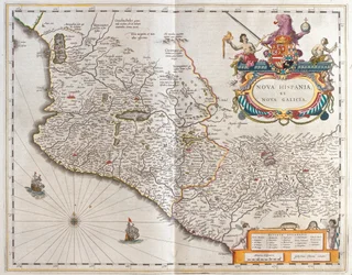 México, em "Theatrum Orbis Terrarum, sive Atlas Novus" de Willem Blaeu, Amesterdão