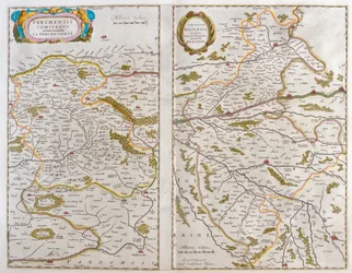 Montanha e vendome - Blaisois (Champagne, Ardennes), em "Theatrum Orbis Terrarum, sive Atlas Novus" de Willem Blaeu, Amesterdão