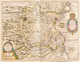Orange e Avignon, em "Theatrum Orbis Terrarum, sive Atlas Novus" de Willem Blaeu, Amesterdão