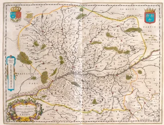 Pays de la Loire - Normandie, em "Theatrum Orbis Terrarum, sive Atlas Novus" de Willem Blaeu, Amesterdão