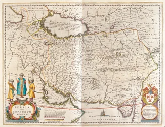 Império Persa, em "Theatrum Orbis Terrarum, sive Atlas Novus" de Willem Blaeu, Amesterdão