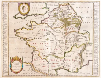 Império romano durante César, em "Theatrum Orbis Terrarum, sive Atlas Novus" de Willem Blaeu, Amesterdão