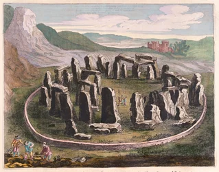 Stonehenge, em "Theatrum Orbis Terrarum, sive Atlas Novus" de Willem Blaeu, Amesterdão