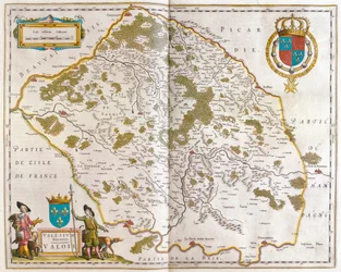 Valois, em "Theatrum Orbis Terrarum, sive Atlas Novus" de Willem Blaeu, Amesterdão