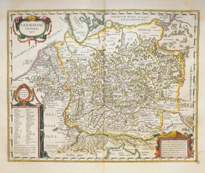 Veteris Alemanha do Theatrum Orbis Terrarum de Willem Bleau, Amsterdão