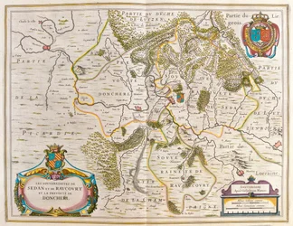 lorraine, em "Theatrum Orbis Terrarum, sive Atlas Novus" de Willem Blaeu, Amesterdão