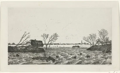 Ruptura do dique em Dreumel, 1855