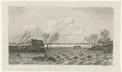 Quebra de dique perto de Dreumel, 1855