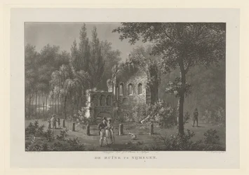 Capela de São Martinho (Valkhof) em Nijmegen As ruínas de Nijmegen (título no objeto)